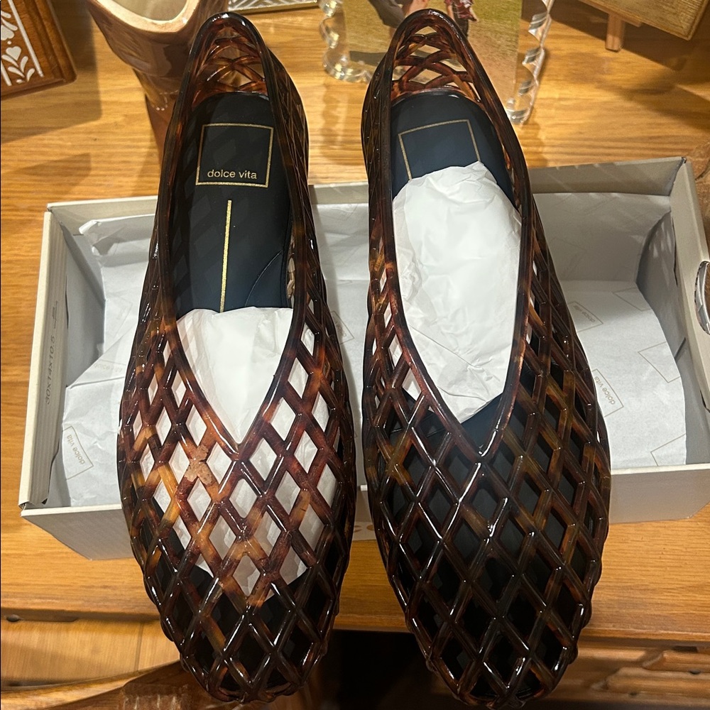 Dolce Vita Tortoiseshell Lattice Mule - Brown - Picture 3 of 4